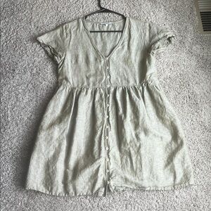 Khaki Babydoll Dress